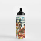 London city lights in the snow Water Bottle Gallery Image 2