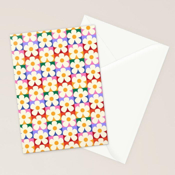 Mod Daisies  Stationery Card Gallery Image 2