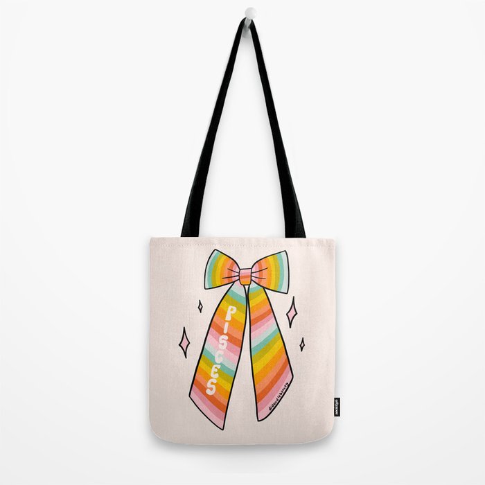 Pisces Bow Tote Bag Gallery Image 2