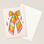 Pisces Bow Stationery Card Gallery Image 2