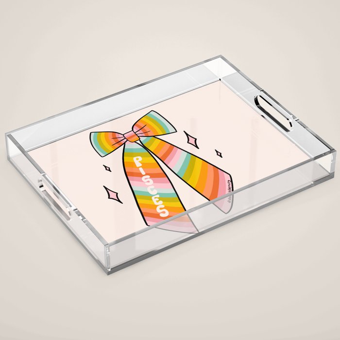 Pisces Bow Acrylic Tray Gallery Image 1