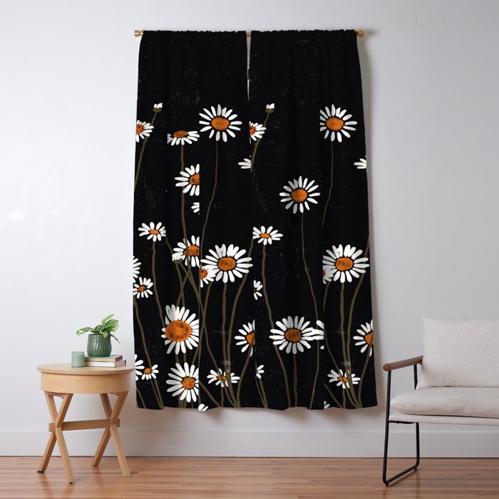 Wild Daisy Flowers 2 Window Curtain Gallery Image 5