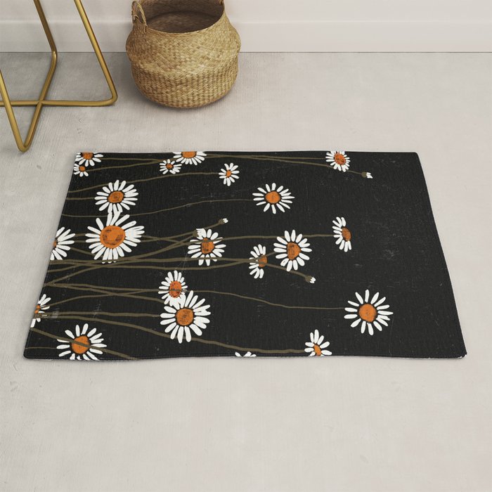 Wild Daisy Flowers 2 Rug Gallery Image 1