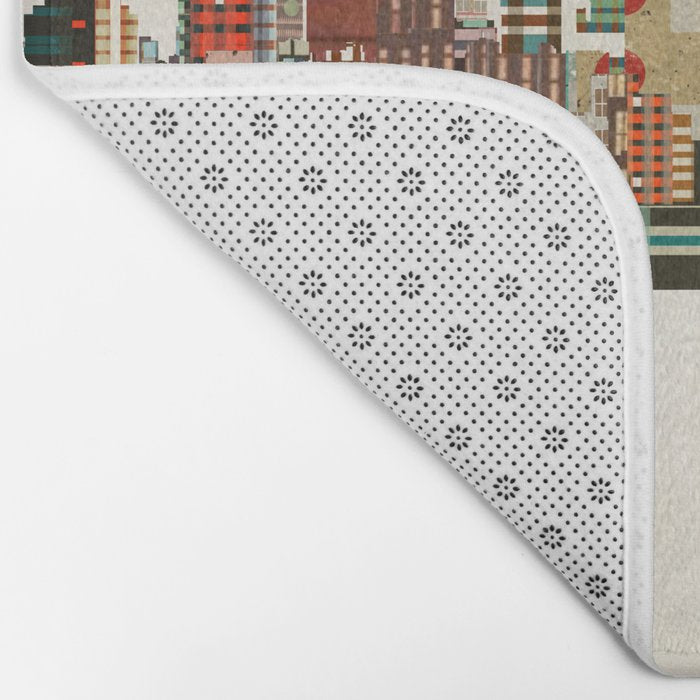 cleveland ohio skyline Bath Mat Gallery Image 2
