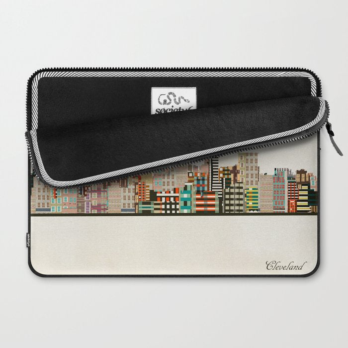 cleveland ohio skyline Laptop Sleeve Gallery Image 2