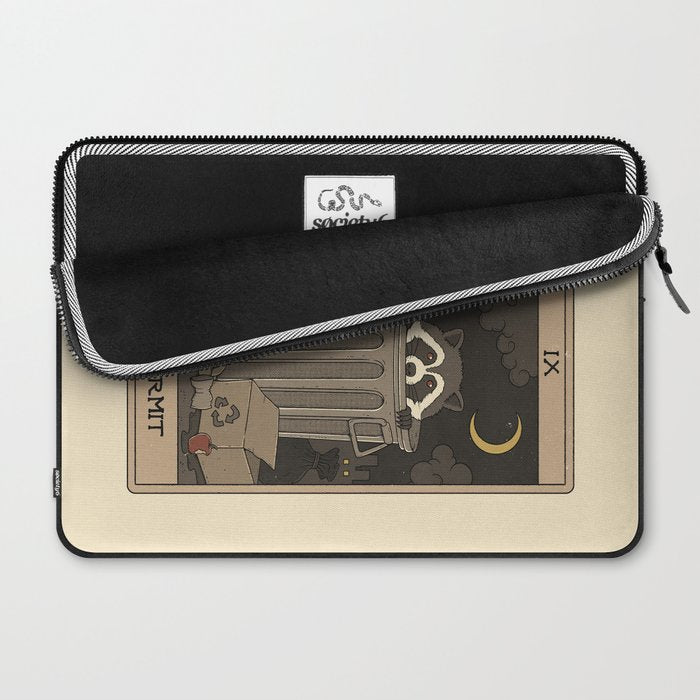 The Hermit - Raccoons Tarot Laptop Sleeve Gallery Image 2