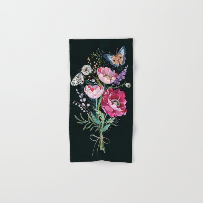 Butterfly Floral Bouquet Bath Towel Gallery Image 1