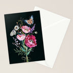 Butterfly Floral Bouquet Stationery Card Gallery Image 2