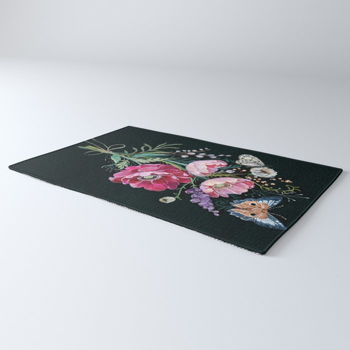 Butterfly Floral Bouquet Rug Gallery Image 3