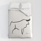 Picasso - Bull 1952 Artwork, Animals Line Sketch, Prints, Posters, Bags, Tshirts, Men, Women, Kids Comforter Gallery Image 6