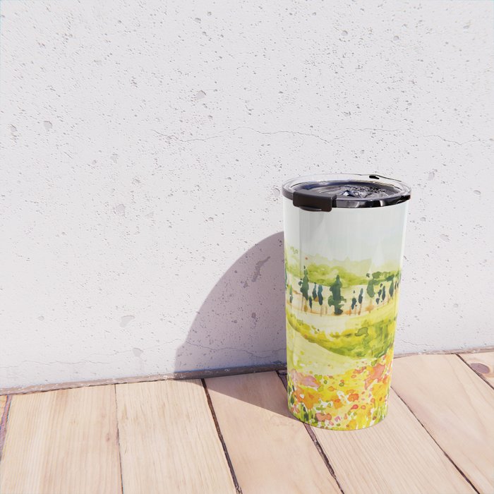 Watercolor Landscape Travel Mug Gallery Image 4