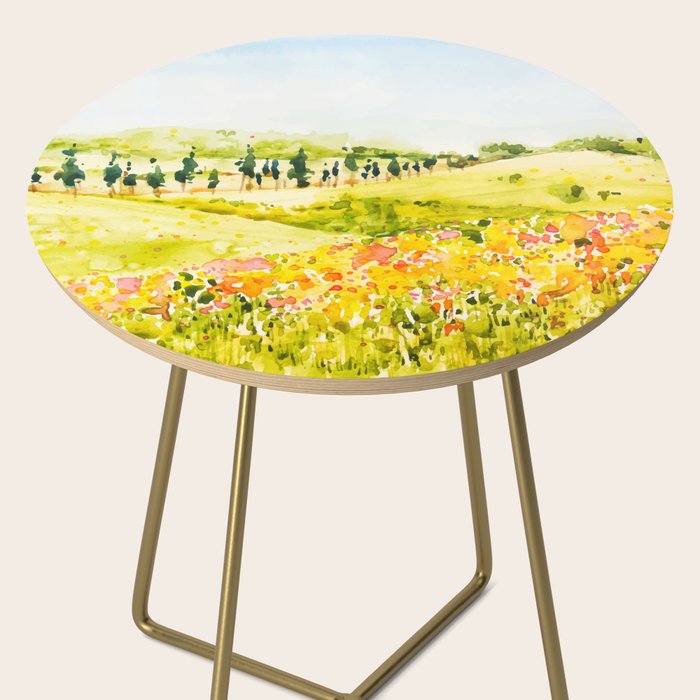 Watercolor Landscape Side Table Gallery Image 2