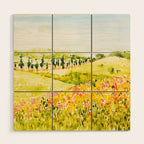 Watercolor Landscape Wood Wall Art Gallery Image 1