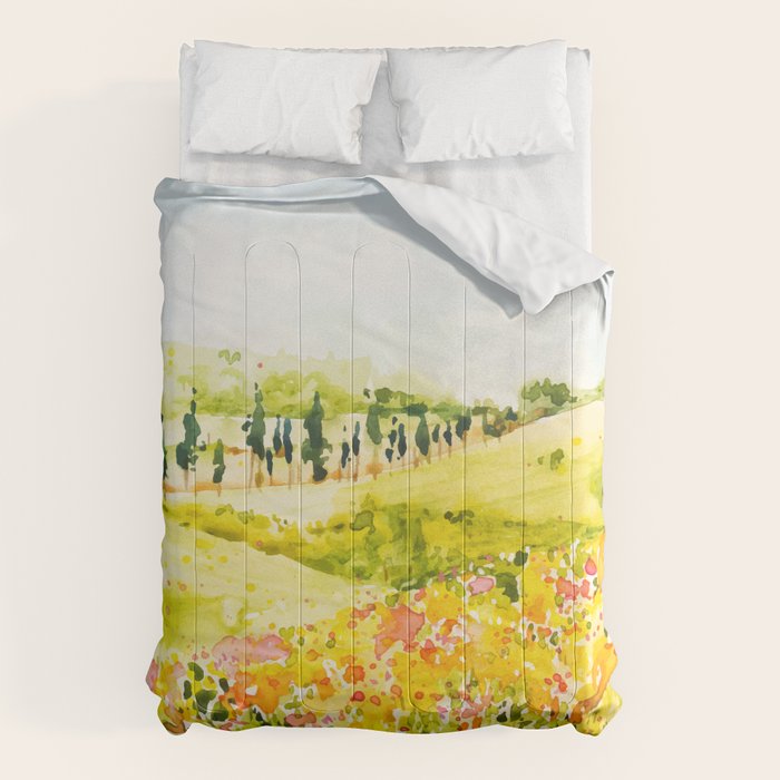 Watercolor Landscape Comforter Gallery Image 6