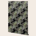 Elegant leaf skeleton foliage on black Wallpaper Gallery Image 2