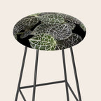 Elegant leaf skeleton foliage on black Stool Gallery Image 2