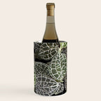 Elegant leaf skeleton foliage on black Wine Chiller Gallery Image 1