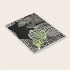 Elegant leaf skeleton foliage on black Notebook Gallery Image 3