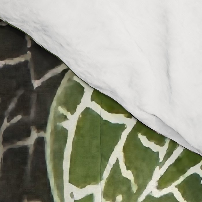 Elegant leaf skeleton foliage on black Comforter Gallery Image 4