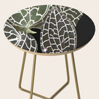 Elegant leaf skeleton foliage on black Side Table Gallery Image 2