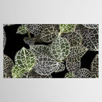Elegant leaf skeleton foliage on black Tablecloth Gallery Image 2
