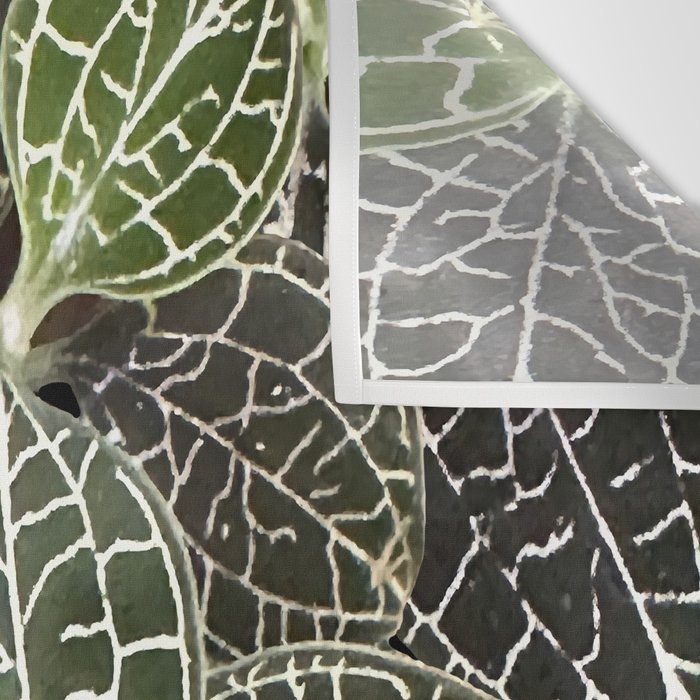 Elegant leaf skeleton foliage on black Wall Tapestry Gallery Image 3
