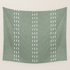 boho vertical stitch - sage Wall Tapestry Gallery Image 4