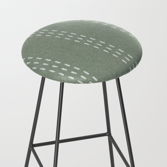 boho vertical stitch - sage Stool Gallery Image 2