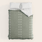 boho vertical stitch - sage Comforter Gallery Image 6