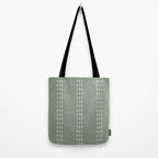 boho vertical stitch - sage Tote Bag Gallery Image 2
