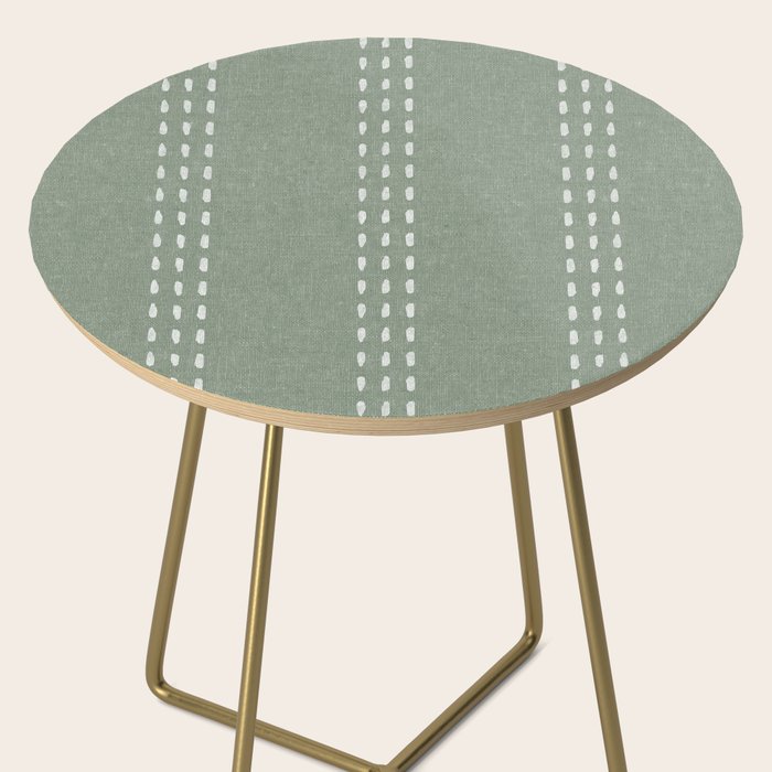 boho vertical stitch - sage Side Table Gallery Image 2