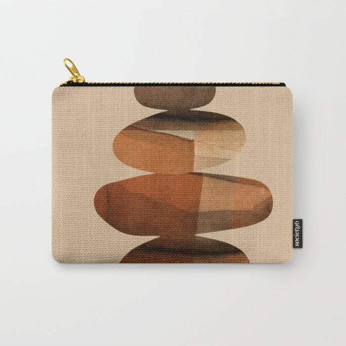 Abstract and Modern Stones Art 3 Carry All Pouch Gallery Image 1