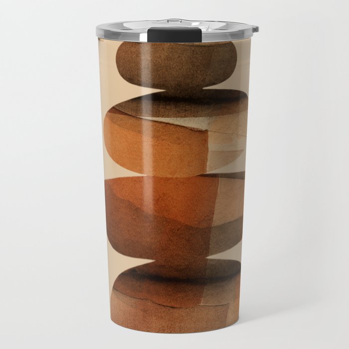 Abstract and Modern Stones Art 3 Travel Mug Gallery Image 1