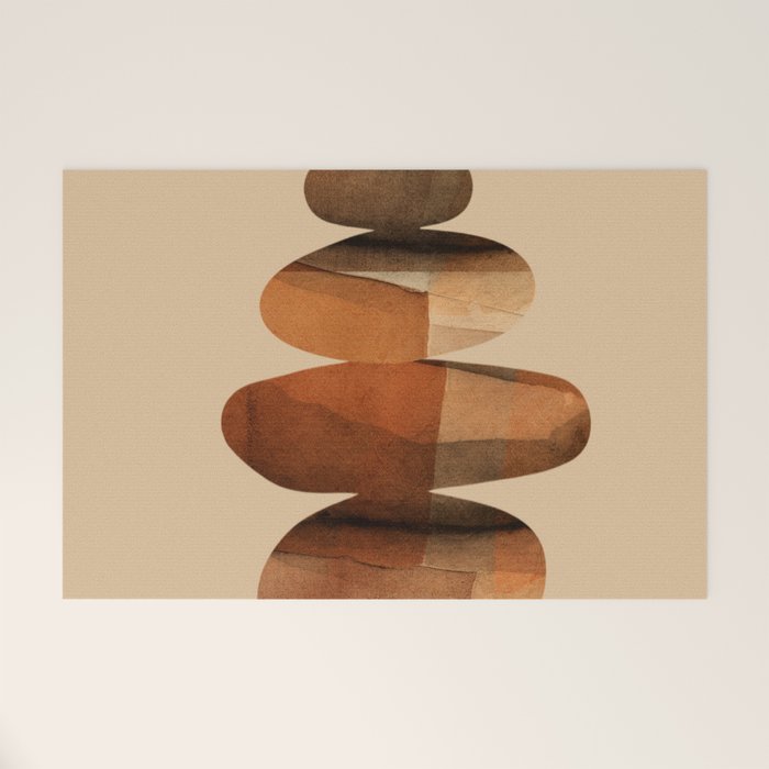 Abstract and Modern Stones Art 3 Welcome Mat Gallery Image 1
