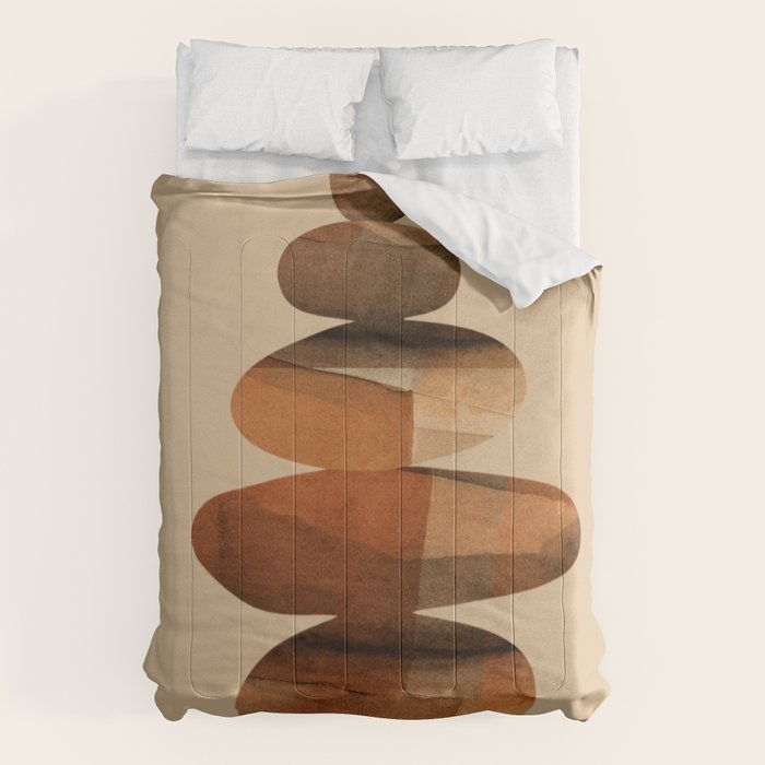 Abstract and Modern Stones Art 3 Comforter Gallery Image 1