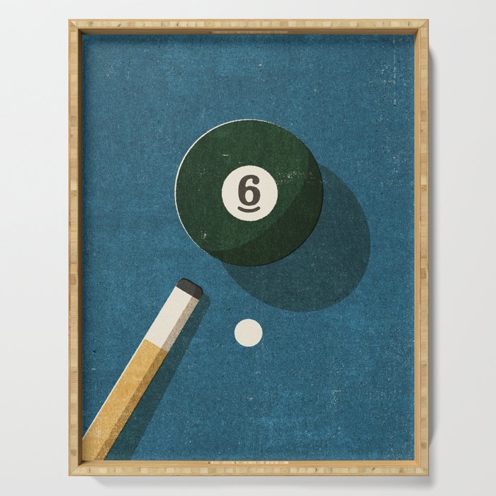 BILLIARDS / Ball 6 Serving Tray Gallery Image 1