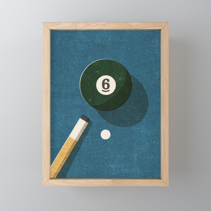 BILLIARDS / Ball 6 Mini Art Print Gallery Image 1
