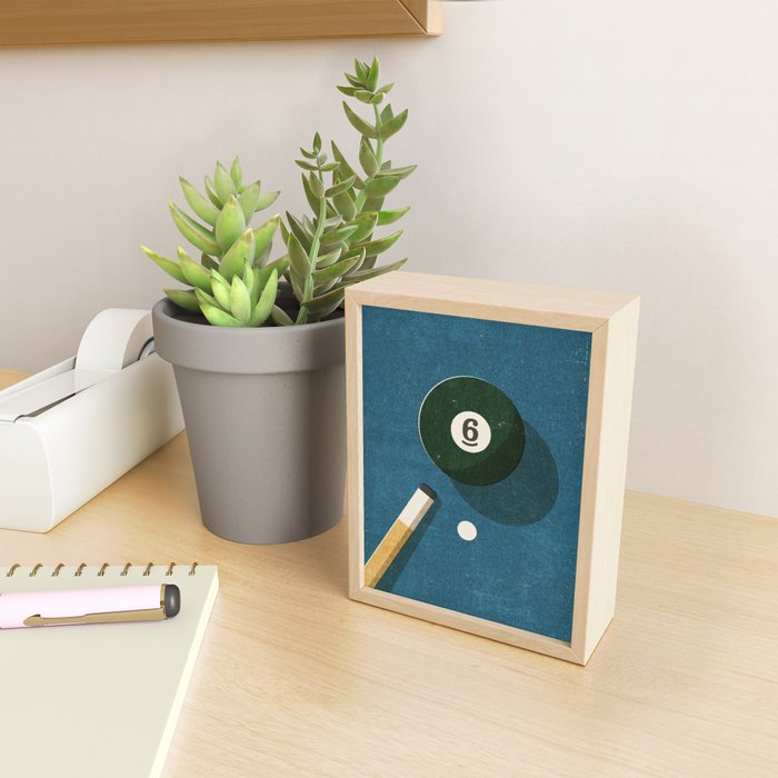 BILLIARDS / Ball 6 Mini Art Print Gallery Image 2