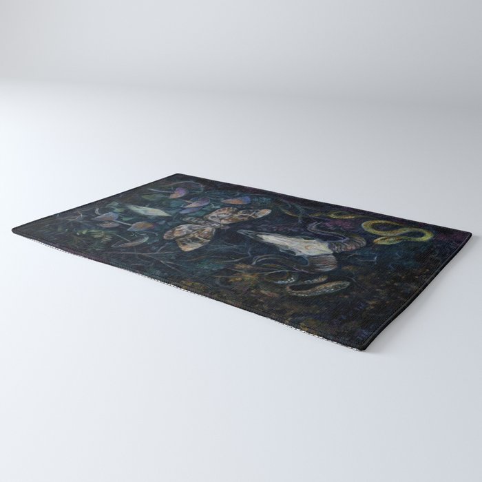 Death Moth Goat Skull Rug Gallery Image 3