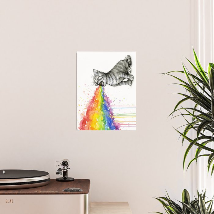 Kitten Puking Rainbow Poster Gallery Image 2