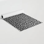 Handmade polka dot brush strokes (black and white reverse dalmatian) Yoga Mat Gallery Image 2