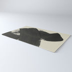 Abstract Paint Brush Stroke 1 -  Black and White Rug Gallery Image 3
