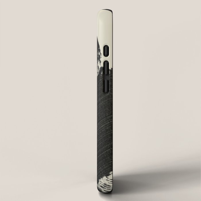 Abstract Paint Brush Stroke 1 -  Black and White iPhone Case Gallery Image 2