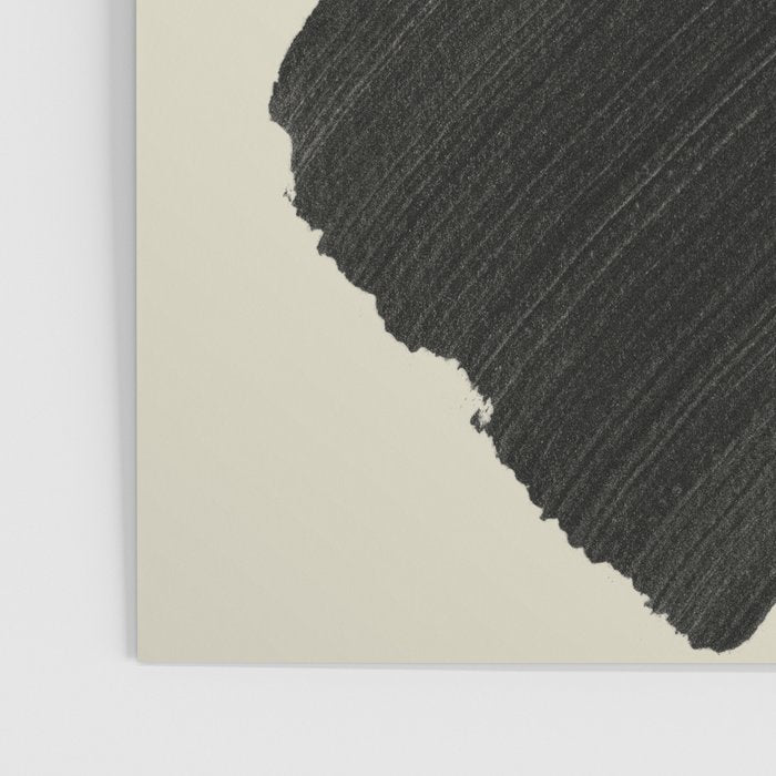Abstract Paint Brush Stroke 1 -  Black and White Poster Gallery Image 3