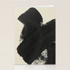 Abstract Paint Brush Stroke 1 -  Black and White Stationery Card Gallery Image 2