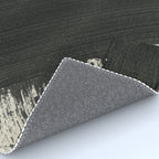 Abstract Paint Brush Stroke 1 -  Black and White Rug Gallery Image 4