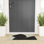 Abstract Paint Brush Stroke 1 -  Black and White Welcome Mat Gallery Image 3