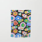 Retro cartoon sticker label pattern Wall Hanging Gallery Image 1