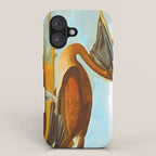 Brown Pelican Illustration iPhone Case Gallery Image 1