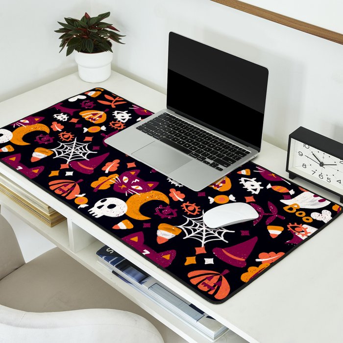 Trick or Treat Yourself - Charcoal Desk Mat Gallery Image 2